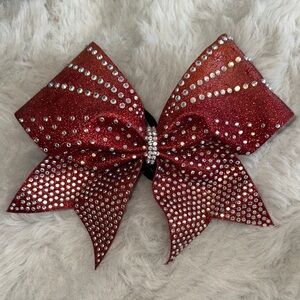 Sparkling Red Rhinestone Allstar Cheer Bow